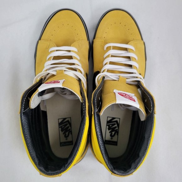 Vans SK8-HI Men's Cyber Yellow/Black Shoes US Size 12 - Picture 5 of 8